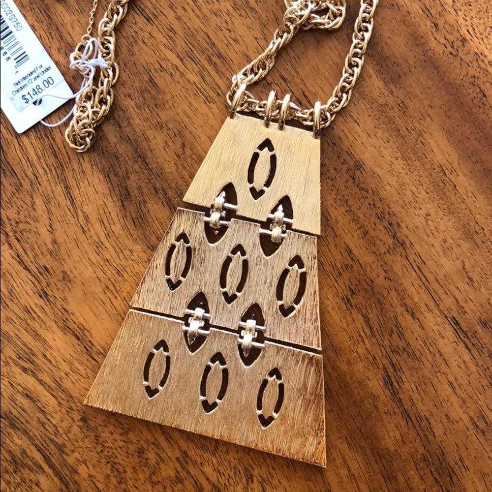 NWT Trina Turk Gold Statement Necklace